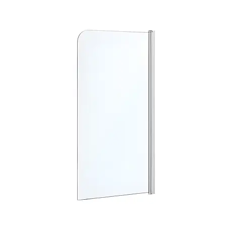 Bad Land  Badewannenaufsatz Badewannenaufsatz 1-teilig DS1 80x140 cm ESG 5 mm Klarglas Silber