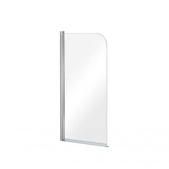 Bad Land Badewannenaufsatz Badewannenaufsatz 1-teilig PRIME 1 70x140 cm ESG 5 mm Klarglas Silber - 1 Stk., Transparent / Silber