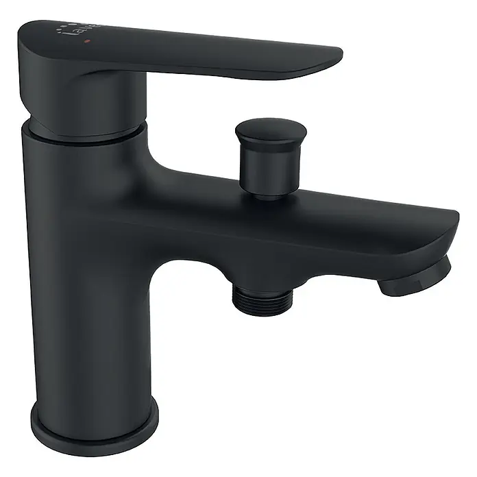 Bad Land Badewannenrandarmatur APPIA Badewannenrandarmatur Schwarz - Schwarz, Matt