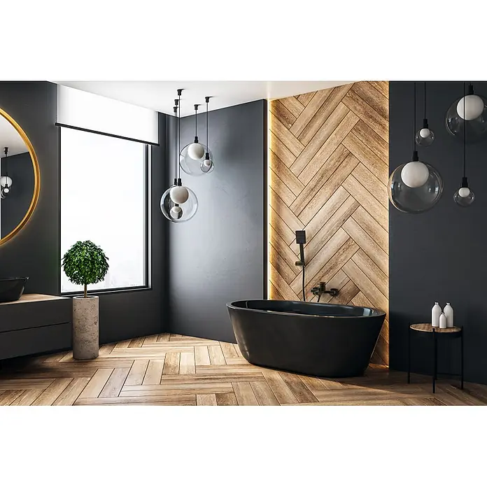Bad Land Badewannenarmatur GLAMOUR Badewannenarmatur Schwarz - Schwarz, Matt