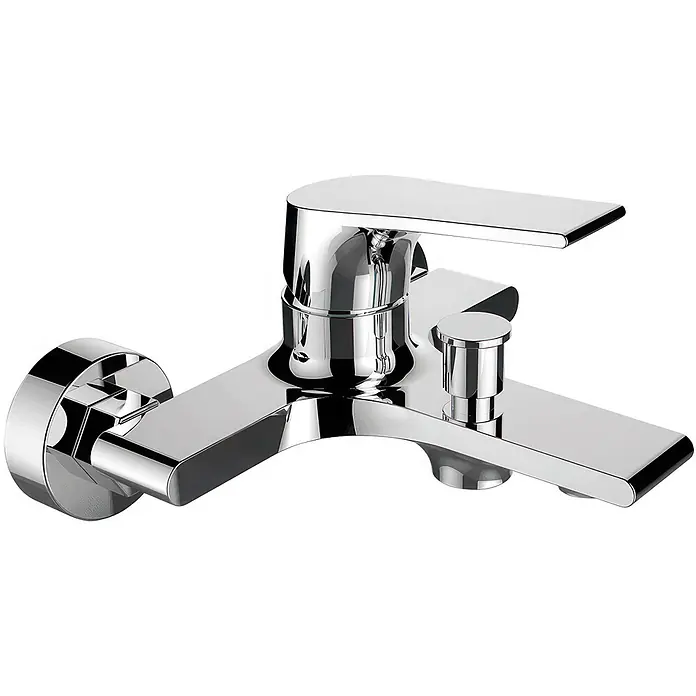Bad Land Badewannenarmatur PLATO Badewannenarmatur Silber - Silber, Glänzend