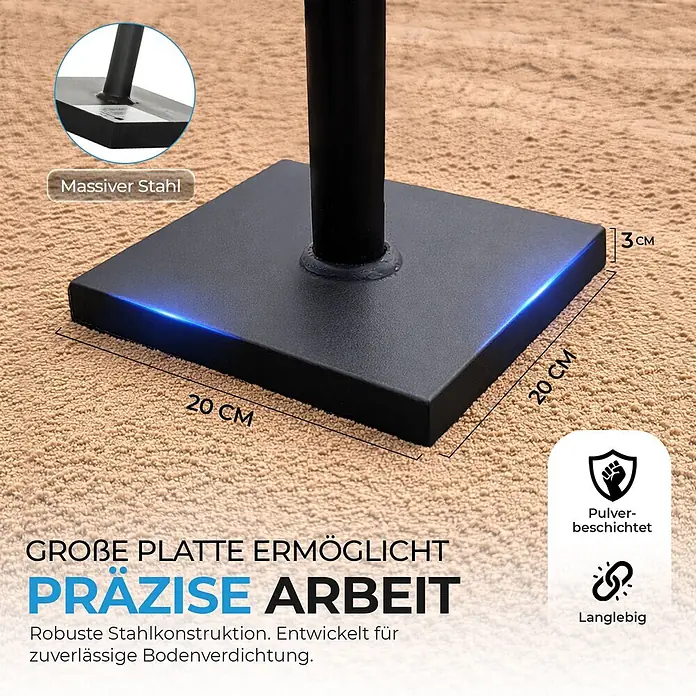 Küpper Betonstampfer - Stahl, L x B: 76 x 20 cm - Informationsansicht