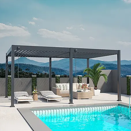Weide  Pergola Deluxe freistehend Aluminium 3,6 x 5,3 m Anthrazit