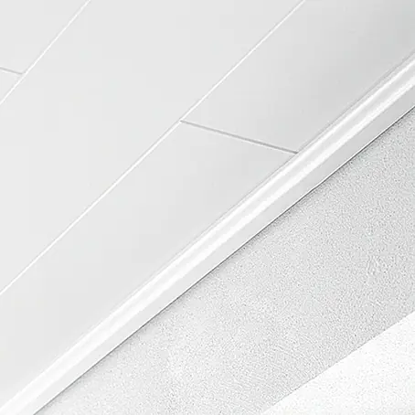 LOGOCLIC  Abschlussleiste Weiß Hochglanz