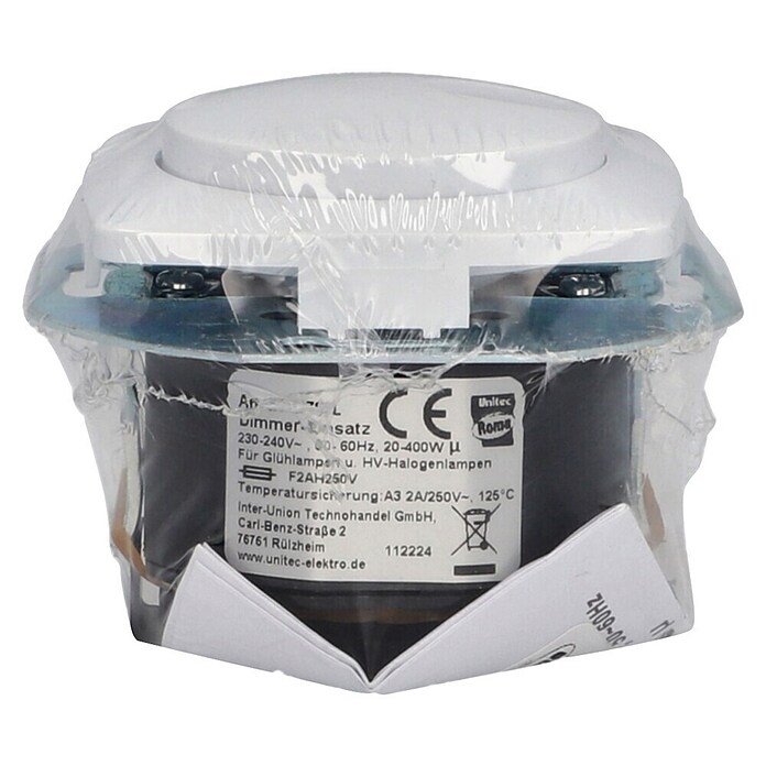 UniTEC Roma Dimmer-Einsatz (20 - 400 W, Unterputz)