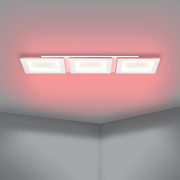 Eglo LED stropna svetilka Padrogiano  (Do x Š x V: 120 x 30 x 5 cm, Hladno bela, Jeklo, Bela, Možnost zatemnitve) | 3015 - Pendelleuchte Wohnraum | CACA - Pendelleuchte Wohnraum | CAC - Indoorleuchten | CA - Beleuchtung | C - Elektro | BAUHAUS