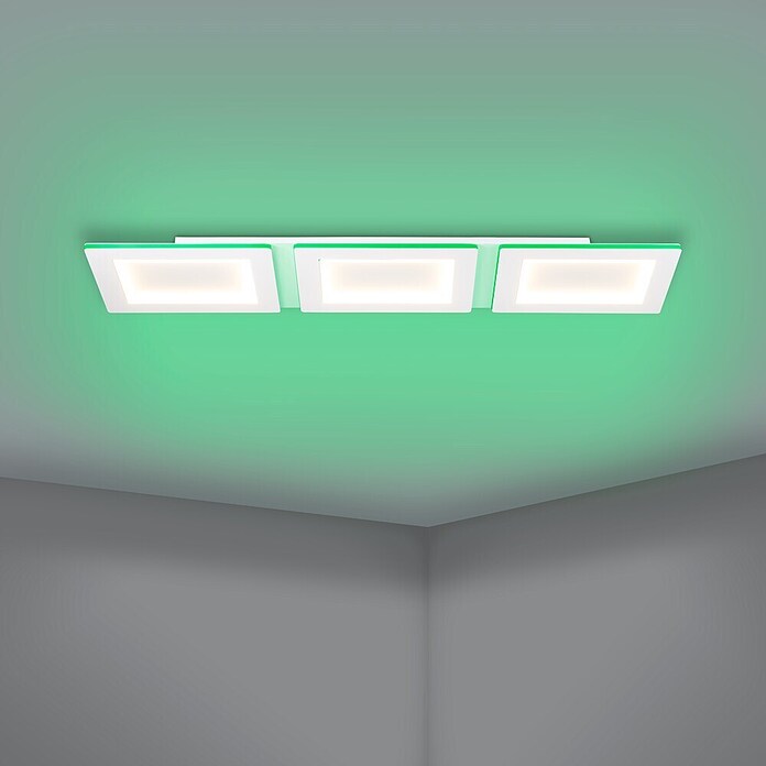 Eglo LED stropna svetilka Padrogiano  (Do x Š x V: 120 x 30 x 5 cm, Hladno bela, Jeklo, Bela, Možnost zatemnitve) | 3015 - Pendelleuchte Wohnraum | CACA - Pendelleuchte Wohnraum | CAC - Indoorleuchten | CA - Beleuchtung | C - Elektro | BAUHAUS