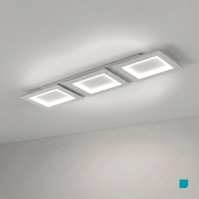Eglo LED stropna svetilka Padrogiano  (Do x Š x V: 120 x 30 x 5 cm, Hladno bela, Jeklo, Bela, Možnost zatemnitve) | 3015 - Pendelleuchte Wohnraum | CACA - Pendelleuchte Wohnraum | CAC - Indoorleuchten | CA - Beleuchtung | C - Elektro | BAUHAUS