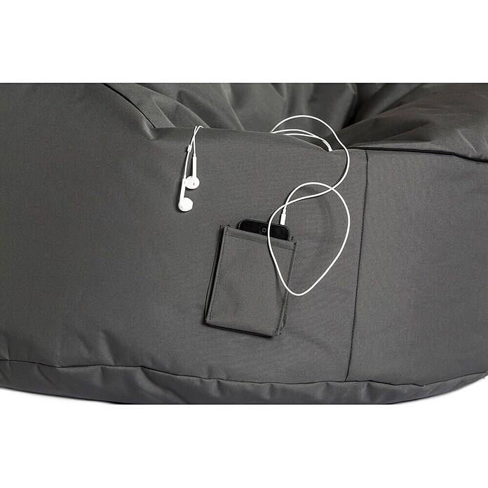 Sitzsack (95 x 90 cm, Anthrazit, 100 % Polyester/100 % Polyvinylchlorid)