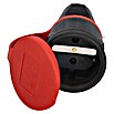 UniTEC Gummi-Schutzkontakt-Kupplung (Schwer, 250 V, 16 A, IP44, Schwarz)