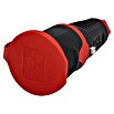 UniTEC Gummi-Schutzkontakt-Kupplung (Schwer, 250 V, 16 A, IP44, Schwarz)