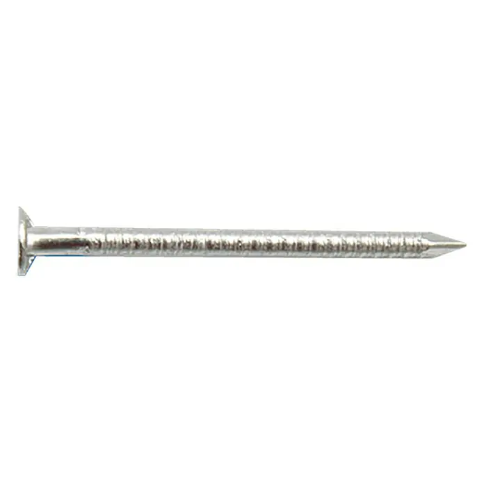 BaukulitVox Punta de acero templado - Acero inoxidable, Largo: 30 mm, Diámetro: 2 mm, 100 ud. - Un clavo de acero plateado con cabeza plana y punta afilada, perfecto para la construcción y proyectos de bricolaje.