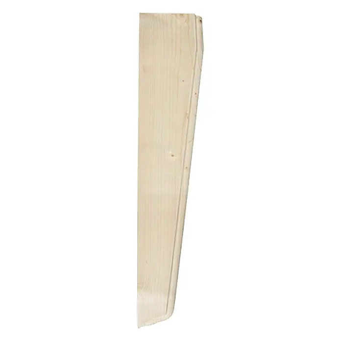 Konsole - Fichte/Tanne, 680 x 140 x 57 mm, Gerade, 1 Stk. - Helles unbehandeltes Holzregalbrett mit abgerundeten Kanten, ideal für DIY-Projekte und individuelle Gestaltung. Natürliche Holzmaserung sichtbar.