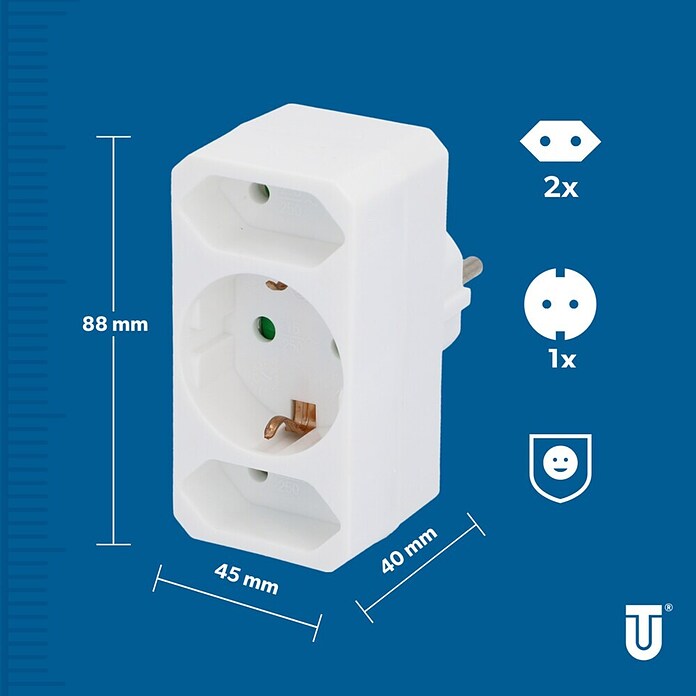 UniTEC Euro-Adapter (16 A, 3.500 W)