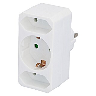 UniTEC Euro-Adapter (Weiß, Anzahl Steckdosen Euro: 2 Stk., Anzahl Steckdosen Schuko: 1 Stk.)