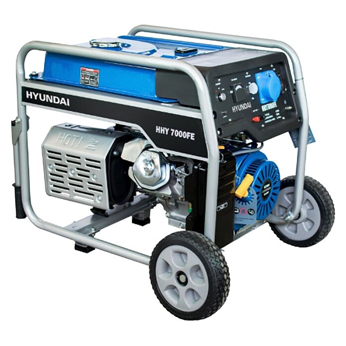 Hyundai Generador HHY7000FEK (Potencia nominal: 6,5 kW, Volumen del depósito: 25 l, Consumo: 2,8 l/h) | BAUHAUS