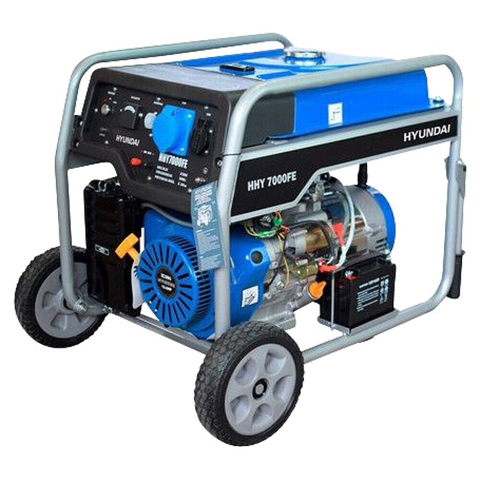 Hyundai Generador HHY7000FEK (Potencia nominal: 6,5 kW, Volumen del depósito: 25 l, Consumo: 2,8 l/h) | BAUHAUS
