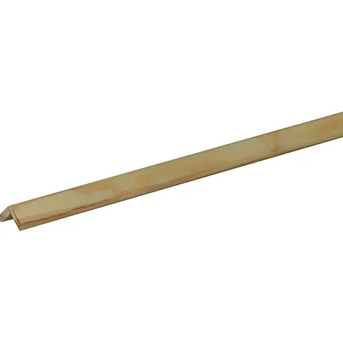 Winkelleiste - 100 cm x 20 mm x 20 mm, Fichte/Kiefer - Holzleiste: Eine unbehandelte Holzleiste mit einem Winkelprofil, ideal für DIY-Projekte und zur Fertigstellung von Kanten.