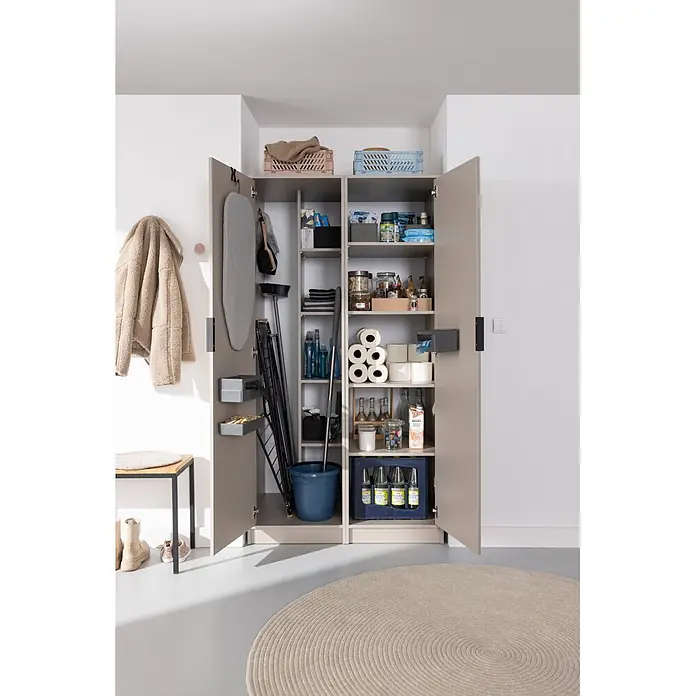 Fackelmann Holz-Mehrzweckschrank - 65,1 x 100 x 188,2 cm, Kaschmir - Stimmungsaufnahme