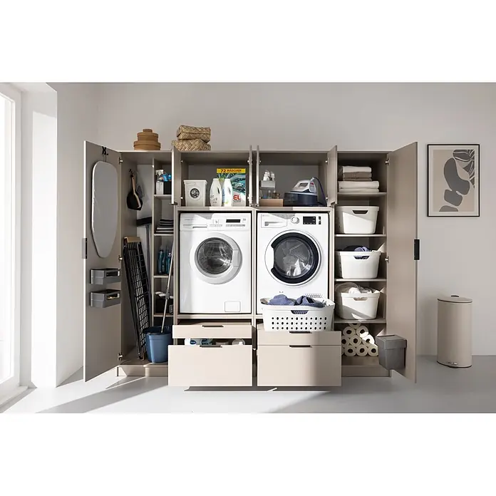 Fackelmann Waschmaschinenschrank Typ 6 - B x L: 230 x 65,1 cm, Kaschmir - Stimmungsaufnahme