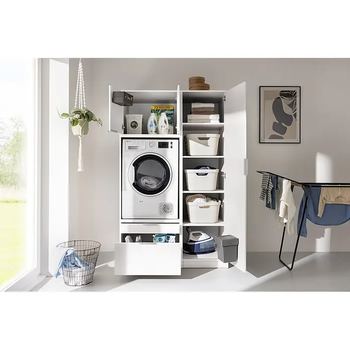 Fackelmann Waschmaschinenschrank Typ 6 - B x L: 115 x 65,1 cm, Weiß - Stimmungsaufnahme