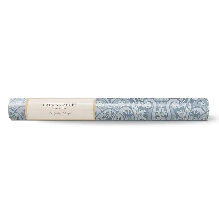 Laura Ashley Vliestapete Vliestapete Heraldic Damast - Blau, Sonstiges, 10 x 0,52 m