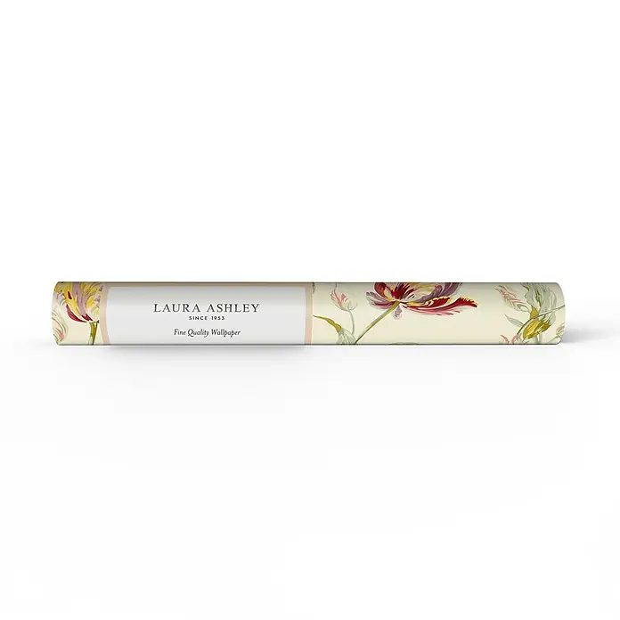 Laura Ashley Vliestapete Vliestapete Papageientulpen - Rot, Floral, 10 x 0,52 m