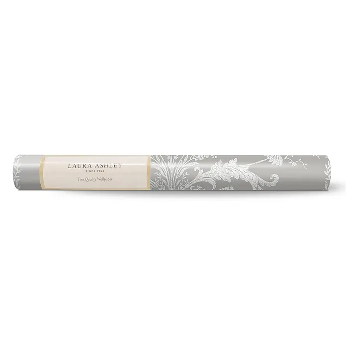 Laura Ashley Vliestapete Vliestapete Josette Damast - Grau, Ornament, 10 x 0,52 m