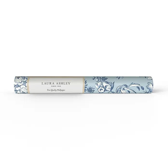 Laura Ashley Vliestapete Vliestapete Picardie - Blau, Floral, 10 x 0,52 m