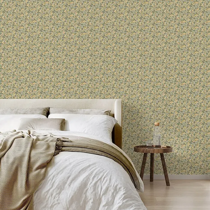 Superfresco Easy Vliestapete Vliestapete - Kleine blumen - Ocker, Floral, 10 x 0,53 m