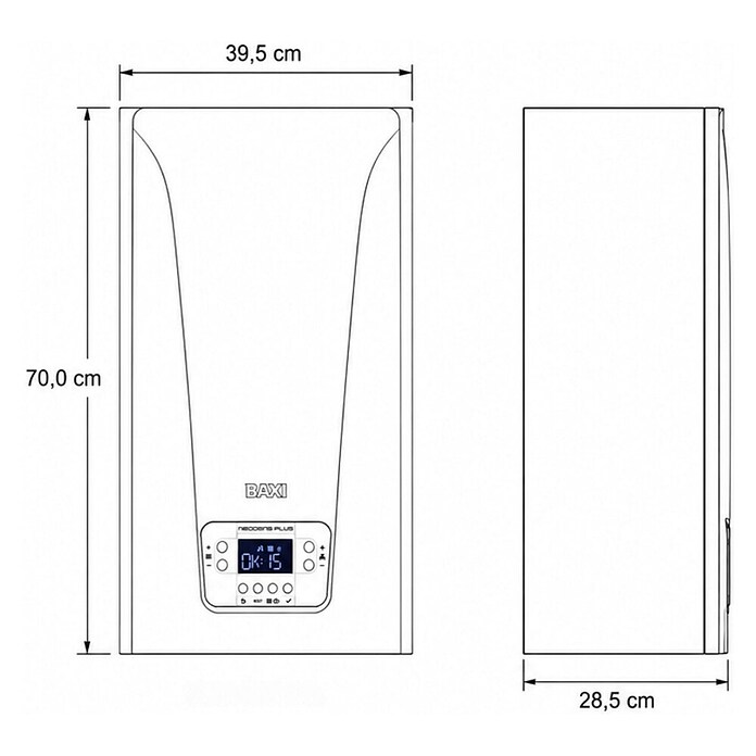 Baxi Caldera Neodens iPlus 24 con instalación incluida (24 W, 8 l, Display multifunción) | BAUHAUS