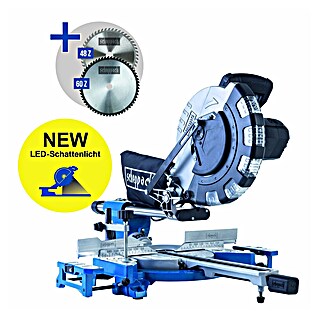 Scheppach Kappzugsäge HM254 (2 000 W, Durchmesser Sägeblatt: 255 mm, Leerlaufdrehzahl: 4 500 U/min)