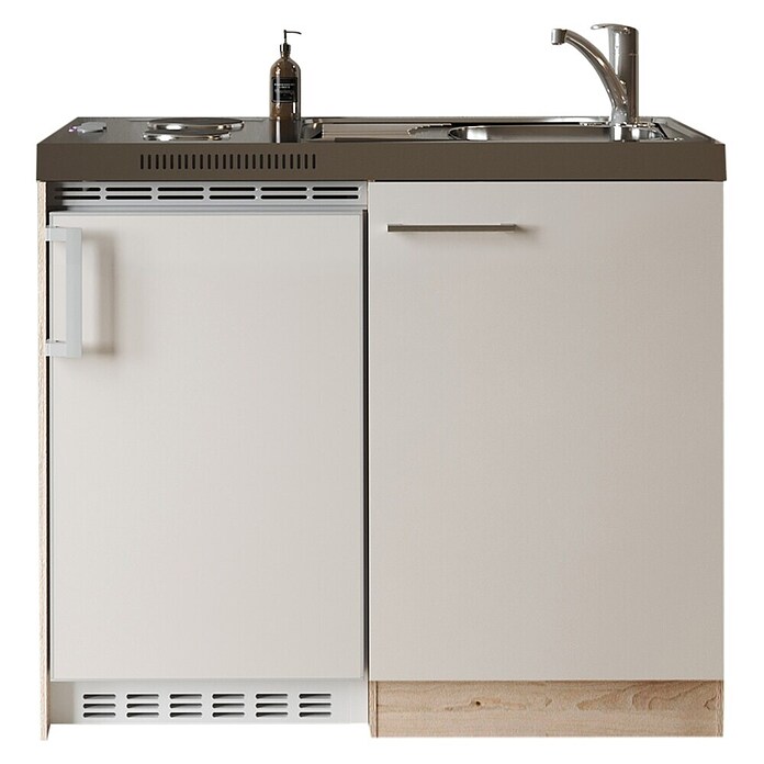 Respekta Miniküche Levin (Breite: 100 cm, Kaschmir, Duo-Kochmulde) | BAUHAUS
