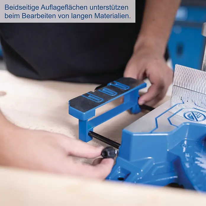 Scheppach Kappzugsäge HM254 - 2.000 W, Durchmesser Sägeblatt: 255 mm, Leerlaufdrehzahl: 4.500 U/min - Informationsansicht