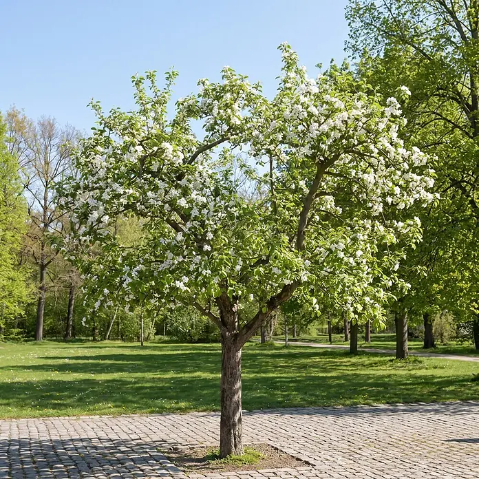 Piardino Zierapfel Fontana - Malus, Aktuelle Wuchshöhe: 150 cm, Stammhöhe: 120 cm - Stimmungsaufnahme