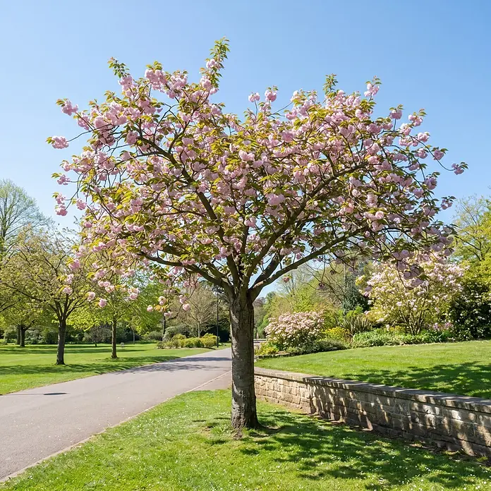 Piardino Zierkirsche - Prunus 'Accolade', Aktuelle Wuchshöhe: 200 cm, Stammhöhe: 150 cm - Stimmungsaufnahme