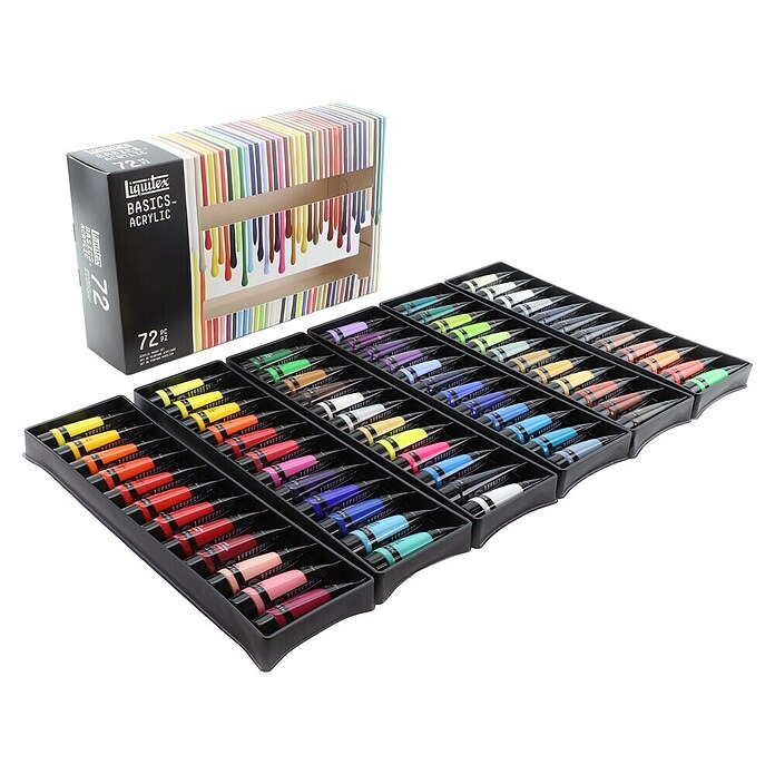Liquitex Basics Acrylfarben-Set (Farbig sortiert, 72 Stk. x 22 ml, Tube) | BAUHAUS