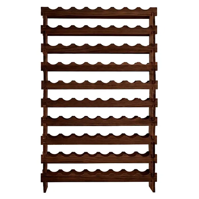 Proregal Flaschenregal Weinregal NAVARRA aus Holz 80 Flaschen auf 10 Ebenen Braun geölt - L x B x H: 28 x 84 x 135 cm, Holz, Anzahl Böden: 1 Stk.