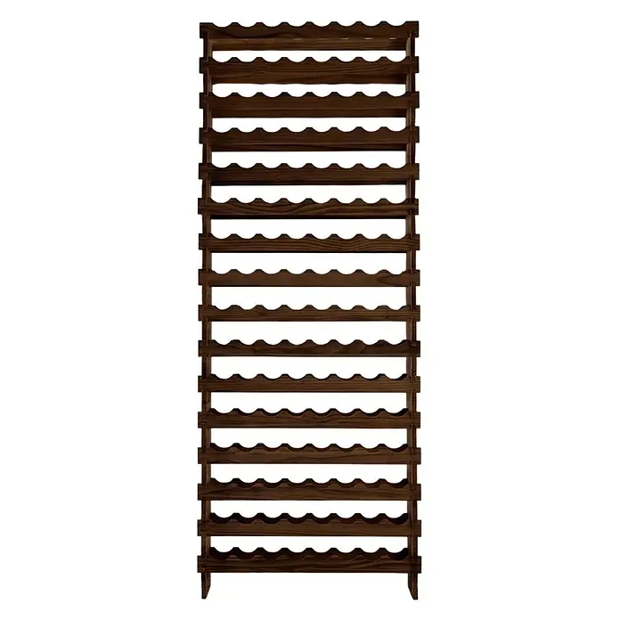 Proregal Flaschenregal Weinregal NAVARRA aus Holz 128 Flaschen auf 16 Ebenen Braun geölt - L x B x H: 28 x 84 x 219 cm, Holz, Anzahl Böden: 1 Stk.