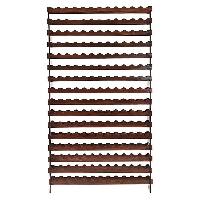 Proregal Flaschenregal Weinregal NAVARRA aus Holz 192 Flaschen auf 16 Ebenen Braun geölt - L x B x H: 28 x 123 x 219 cm, Holz, Anzahl Böden: 1 Stk.