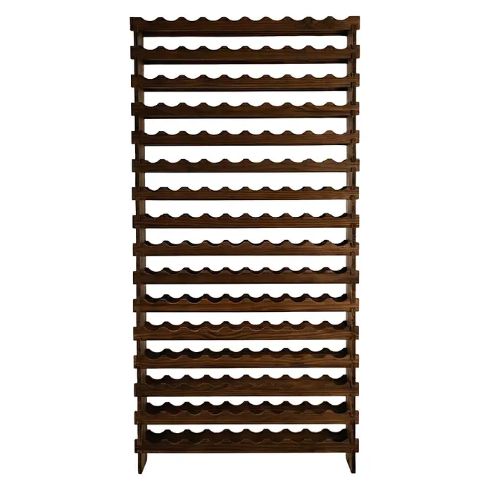 Proregal Flaschenregal Weinregal NAVARRA aus Holz 160 Flaschen auf 16 Ebenen Braun geölt - L x B x H: 28 x 103 x 219 cm, Holz, Anzahl Böden: 1 Stk.