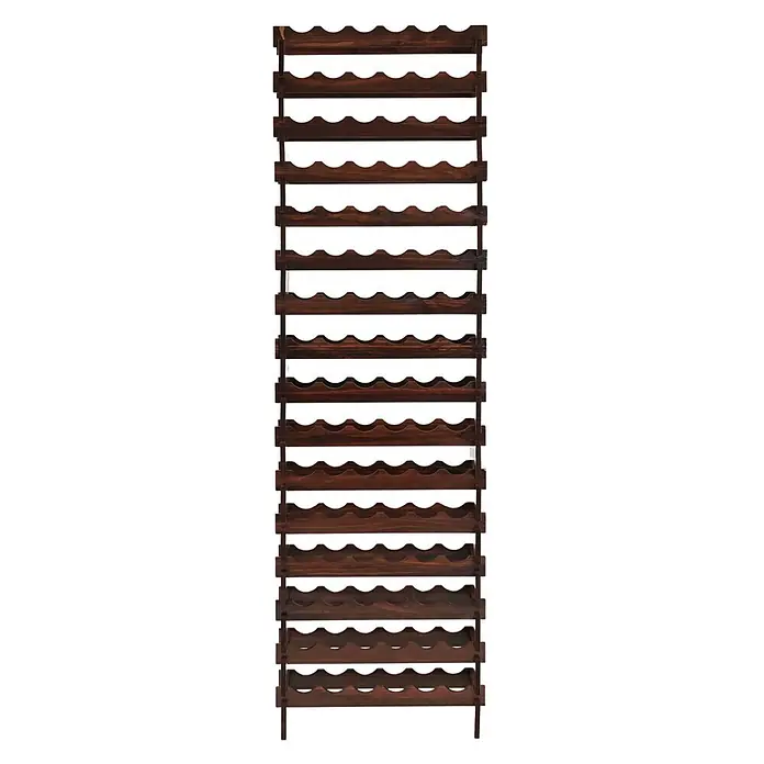 Proregal Flaschenregal Weinregal NAVARRA aus Holz 96 Flaschen auf 16 Ebenen Braun geölt - L x B x H: 28 x 65 x 219 cm, Holz, Anzahl Böden: 1 Stk.