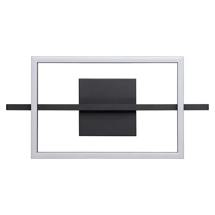 Eglo LED-Deckenleuchte Amondolo - 17 W, L x B x H: 40 x 20 x 6,5 cm, Schwarz, RGBW - Vorderansicht