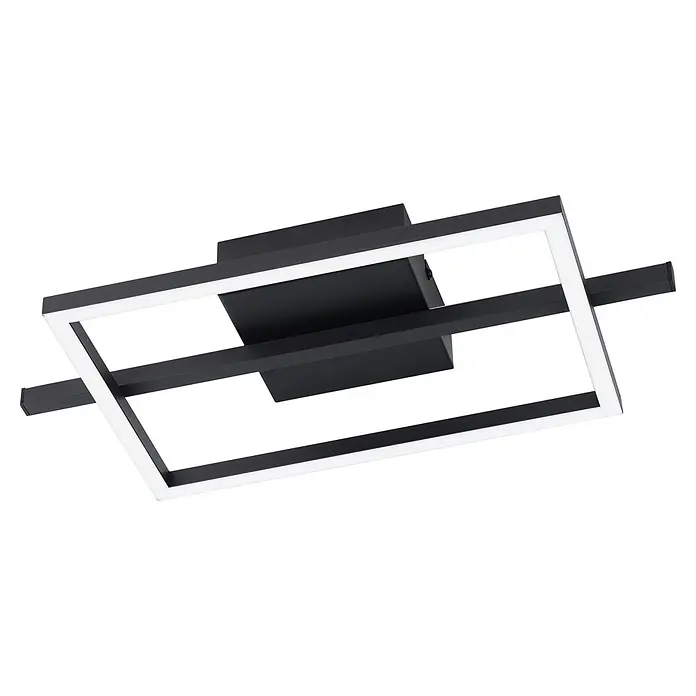 Eglo LED-Deckenleuchte Amondolo - 17 W, L x B x H: 40 x 20 x 6,5 cm, Schwarz, RGBW - Diagonale Ansicht