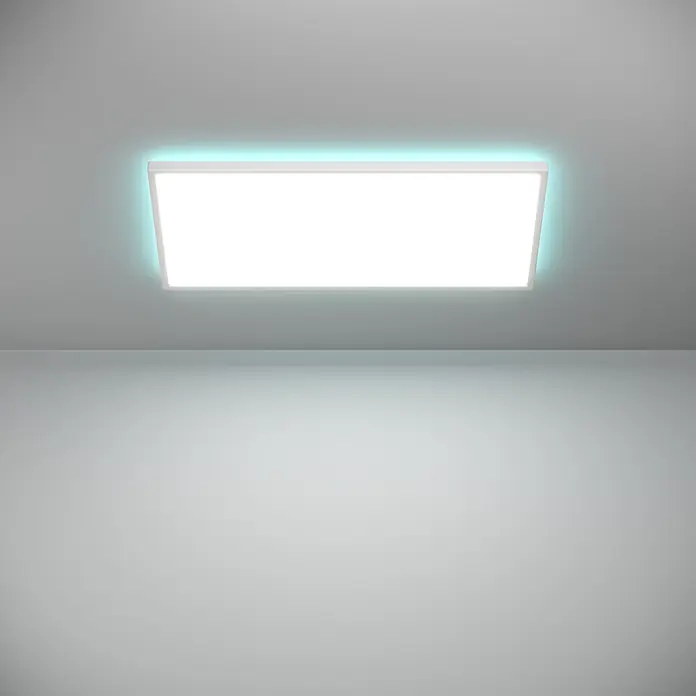 Eglo LED-Deckenleuchte Rovito-Z - 17,2 W, L x B x H: 57 x 30 x 3 cm, Weiß, RGBW - Stimmungsaufnahme