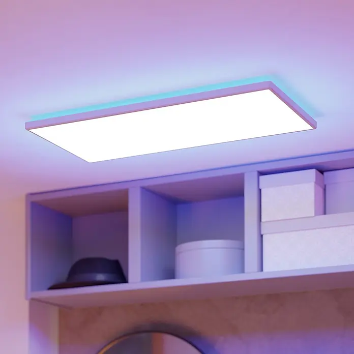 Eglo LED-Deckenleuchte Rovito-Z - 17,2 W, L x B x H: 57 x 30 x 3 cm, Weiß, RGBW - Bildausschnitt