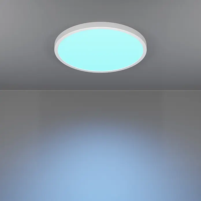 Eglo LED-Deckenleuchte rund Fueva 6 - 17,5 W, Ø x H: 39 x 2,5 cm, Weiß, RGBW - Stimmungsaufnahme