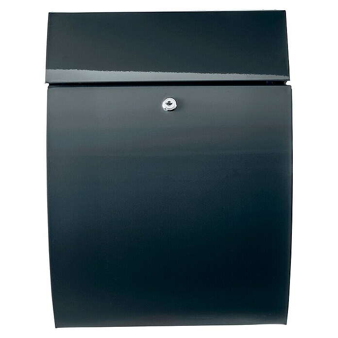 Burg-Wächter Wandbriefkasten Riviera 835 (L x B x H: 13 cm x 33,5 cm x 460 mm, Anthrazit, Stahl, Öffnungsstopp) | BAUHAUS