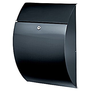 Burg-Wächter Wandbriefkasten Riviera 835 (L x B x H: 13 cm x 33,5 cm x 460 mm, Anthrazit, Stahl, Öffnungsstopp)