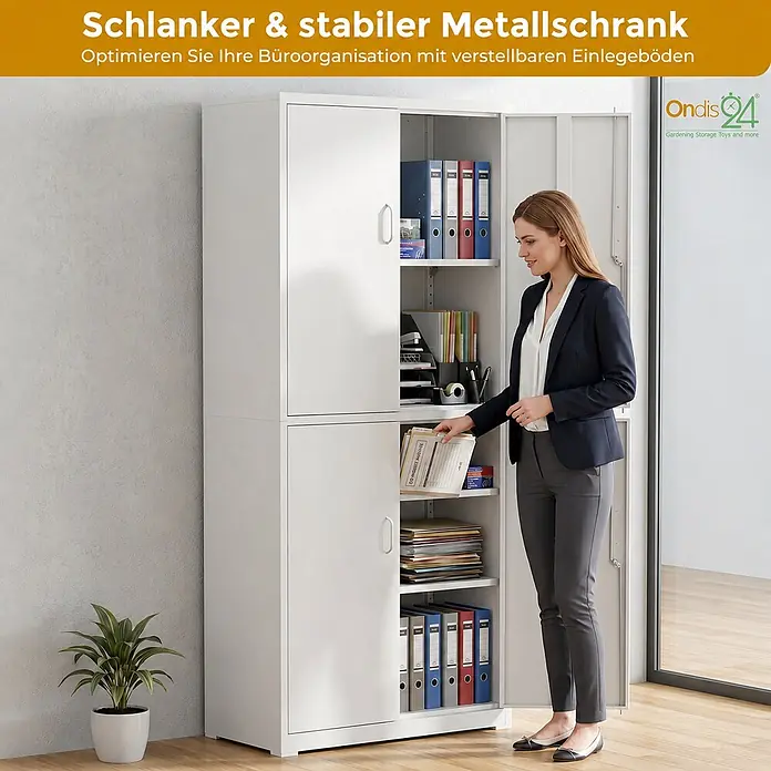 Ondis24 Aktenschrank - B x T x H: 40 x 40 x 180 cm